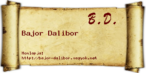 Bajor Dalibor névjegykártya